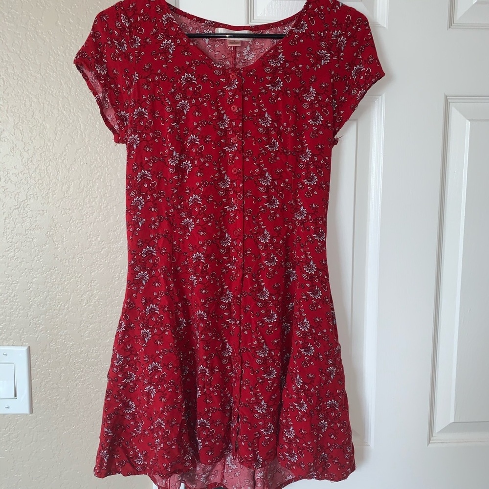 Nordstrom Red Floral Dress